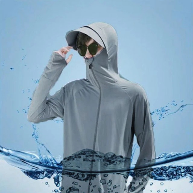 【20点セット】【送料無料】メンズ ラッシュガード パーカー ドライメッシュ 接触冷感 涼しい 指穴付き フード付き uvパーカー UV スポーツ フェイスカバー付き uvカット 日焼け止め UPF5