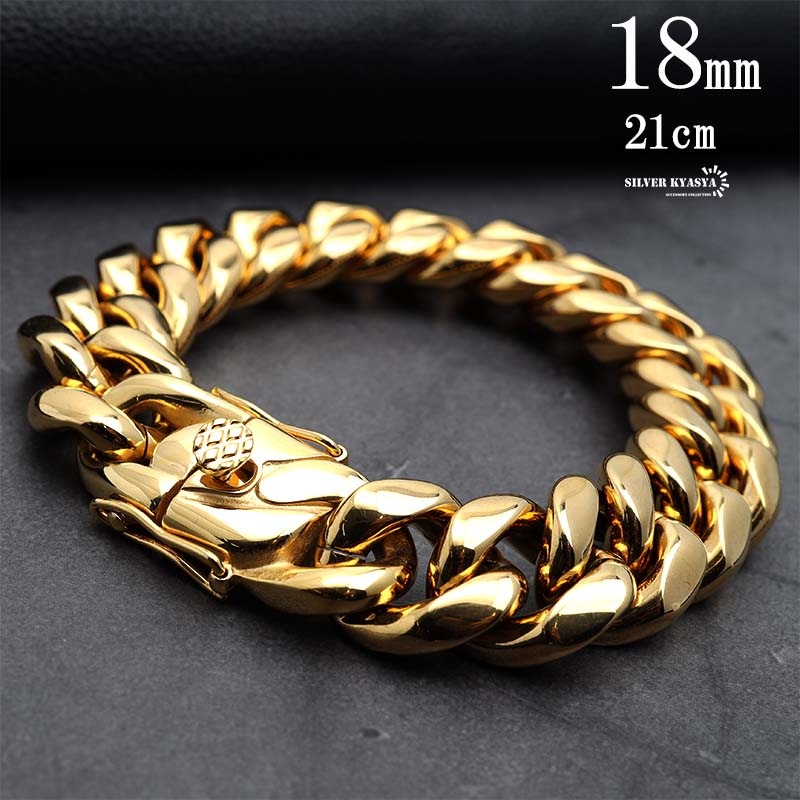 316L喜平ブレスレット18K 18mm [b186-18mm]