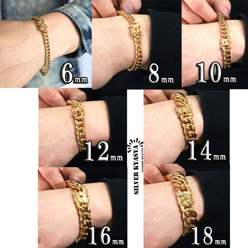 316L喜平ブレスレット18K 18mm [b186-18mm]