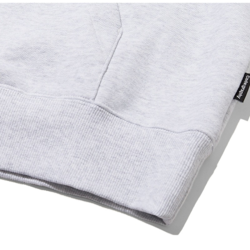 コデグリー C. グレーアークロゴオーバーフィットパーカー_メランジグレー コデグリー C. グレーアークロゴオーバーフィットパーカー_メランジグレー