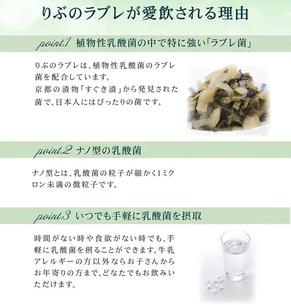 りぶのラブレ 3個セット (ゆうパケット送料無料) ラブレ菌 植物性乳酸菌 すぐき漬 菌活 腸活 乳酸菌 サプリメント 健康食品 りぶのラブレ 3個セット (ゆうパケット送料無料) ラブレ菌 植物性乳酸菌 すぐき漬 菌活 腸活 乳酸菌 サプリメント 健康食品