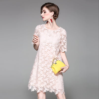 NEW 上品 半袖 総レース 3色 結婚式 お呼 : レディース服 在庫大特価