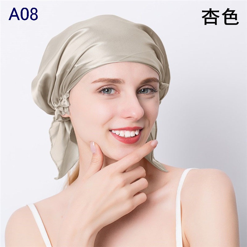 2枚セット ナイトキャップ シルク100% ヘアキャップ シルク 就寝用 ロングヘア パサつき予防 美髪摩擦防止 艶出し 寝ぐせ防止 美肌 25color