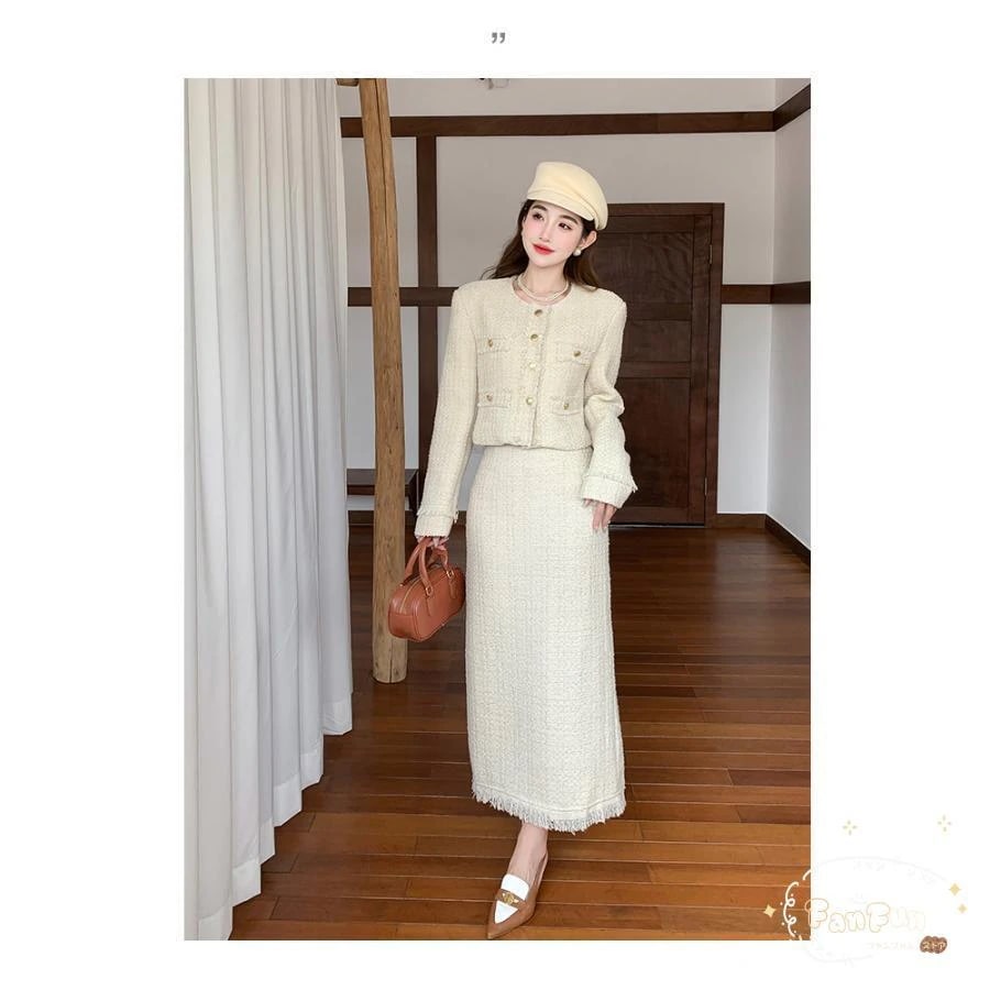 セットアップ 2点セット レディース ツイードジャケット スカート スーツ セレモニースーツ 入学式 きれいめ ノーカラー 40代 フォーマル セットアップ 2点セット レディース ツイードジャケット スカート スーツ セレモニースーツ 入学式 きれいめ ノーカラー 40代 フォーマル