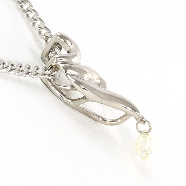 K18 18金 WG ホワイトゴールド PT850 ネックレス ダイヤ 0.13 ジュエリー 中古 K18 18金 WG ホワイトゴールド PT850 ネックレス ダイヤ 0.13 ジュエリー 中古