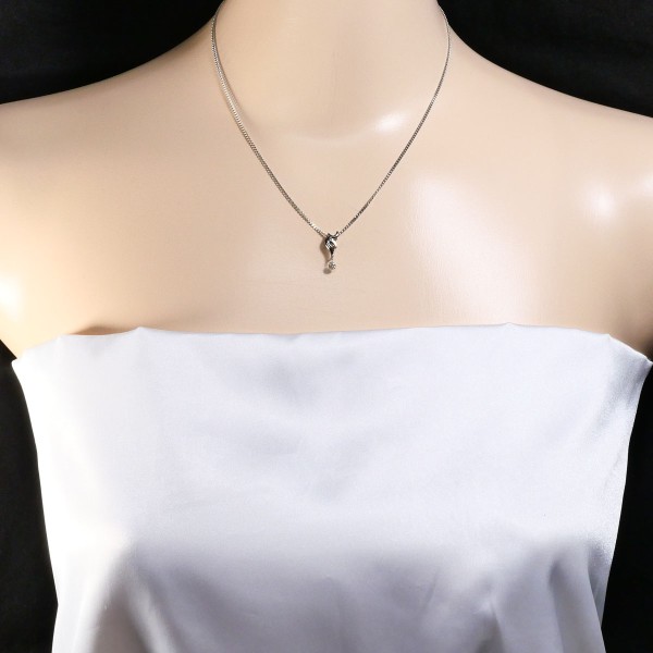 K18 18金 WG ホワイトゴールド PT850 ネックレス ダイヤ 0.13 ジュエリー 中古 K18 18金 WG ホワイトゴールド PT850 ネックレス ダイヤ 0.13 ジュエリー 中古