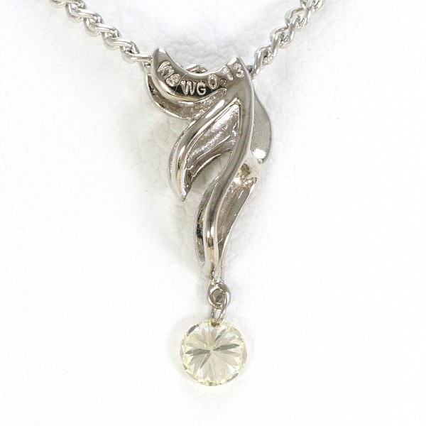 K18 18金 WG ホワイトゴールド PT850 ネックレス ダイヤ 0.13 ジュエリー 中古 K18 18金 WG ホワイトゴールド PT850 ネックレス ダイヤ 0.13 ジュエリー 中古