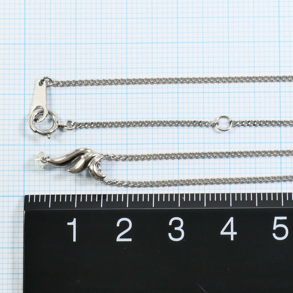 K18 18金 WG ホワイトゴールド PT850 ネックレス ダイヤ 0.13 ジュエリー 中古 K18 18金 WG ホワイトゴールド PT850 ネックレス ダイヤ 0.13 ジュエリー 中古
