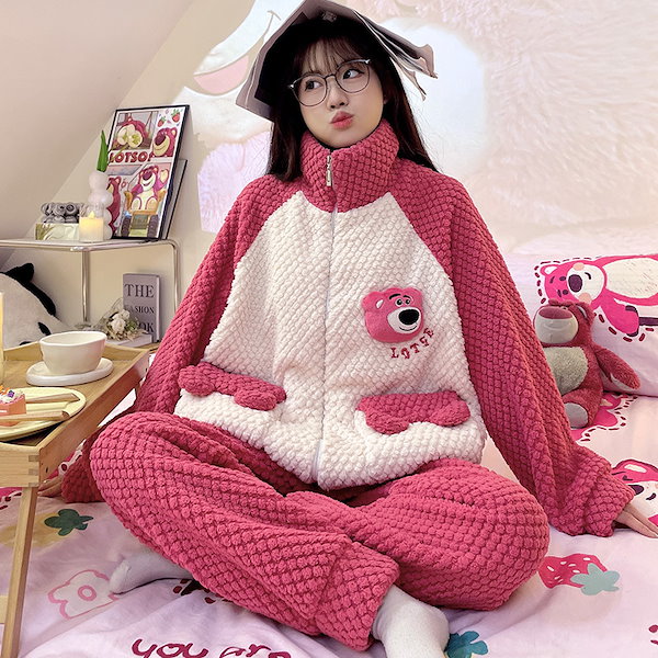 Qoo10] 冬服 着ぐるみパジャマ セットアップ デ