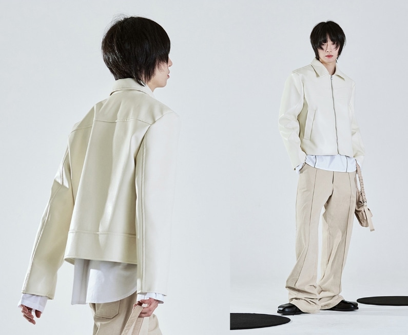 【LA MER MA MAISON】24SS★ DOUBLE LINE LEATHER JACKET Designer fashion, Seoul-fully created | W Concept