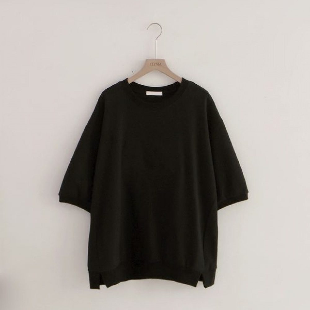 [Elysia] デナエンブロイダリーショートスリーブスウェットシャツ