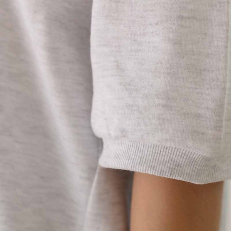 [Elysia] デナエンブロイダリーショートスリーブスウェットシャツ