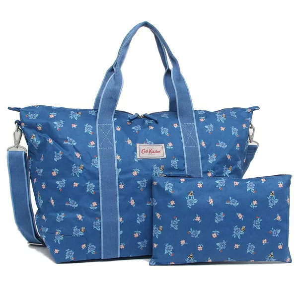 キャスキッドソン ボストンバッグ GREENWICH FLOWERS DITSY ブルー レディース CATH KIDSTON 984690  FOLDAWAY OVERNIGHT BAG MIDNIG