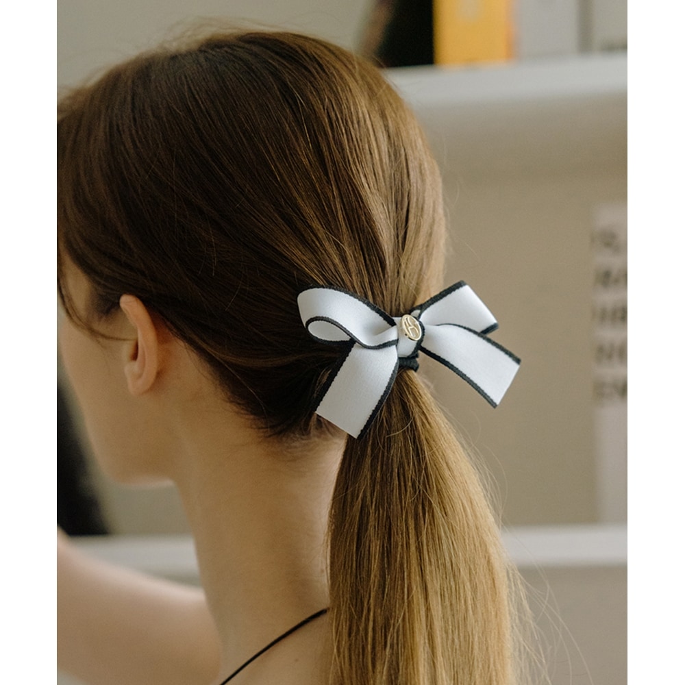 HAS 5/22 配送 HA042 Classic Ribbon hairband white o HAS 5/22 配送 HA042 Classic Ribbon hairband white o