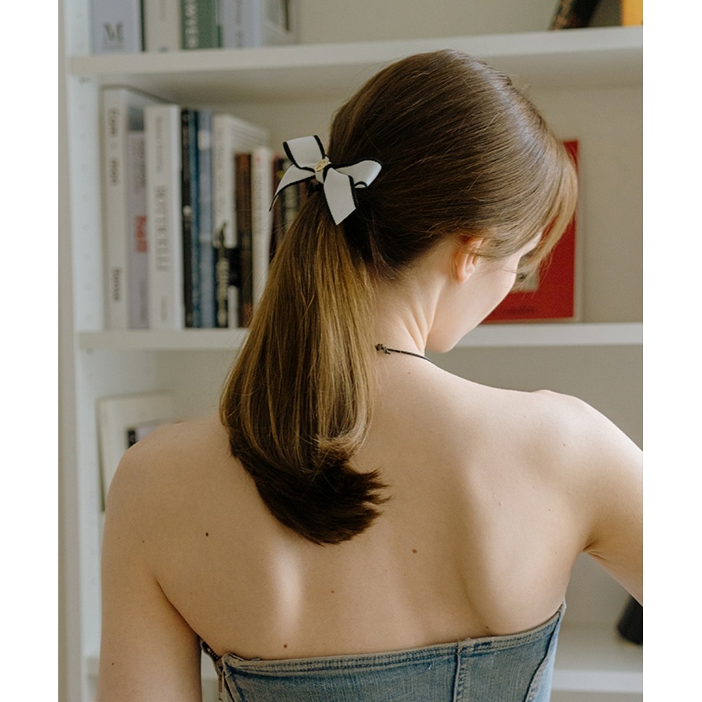 HAS 5/22 配送 HA042 Classic Ribbon hairband white o HAS 5/22 配送 HA042 Classic Ribbon hairband white o