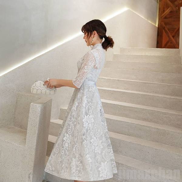 パーティードレス 結婚式 ドレス お呼ばれ 二次会 花嫁 ワンピース 同窓会 卒業式 披露宴 レース 演奏会 成人式 着痩せ 20代 グレー パーティードレス 結婚式 ドレス お呼ばれ 二次会 花嫁 ワンピース 同窓会 卒業式 披露宴 レース 演奏会 成人式 着痩せ 20代 グレー