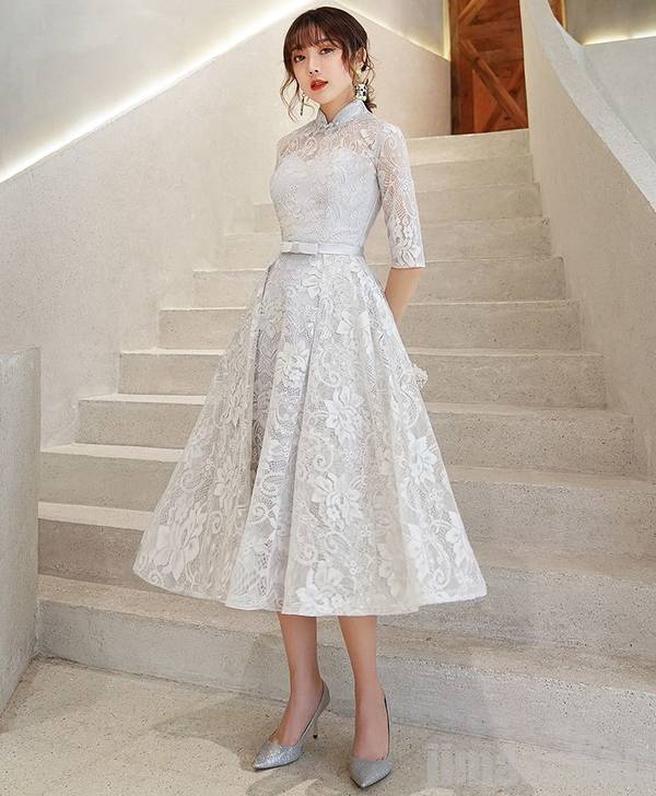 パーティードレス 結婚式 ドレス お呼ばれ 二次会 花嫁 ワンピース 同窓会 卒業式 披露宴 レース 演奏会 成人式 着痩せ 20代 グレー パーティードレス 結婚式 ドレス お呼ばれ 二次会 花嫁 ワンピース 同窓会 卒業式 披露宴 レース 演奏会 成人式 着痩せ 20代 グレー