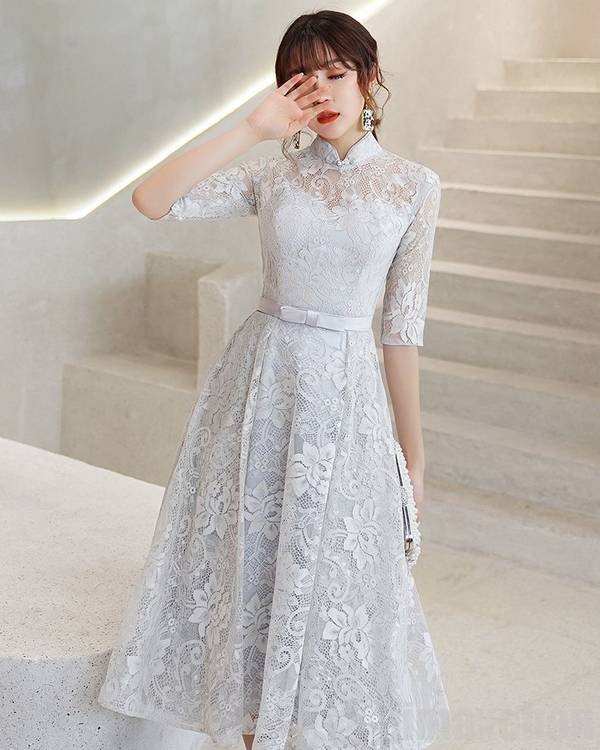 パーティードレス 結婚式 ドレス お呼ばれ 二次会 花嫁 ワンピース 同窓会 卒業式 披露宴 レース 演奏会 成人式 着痩せ 20代 グレー パーティードレス 結婚式 ドレス お呼ばれ 二次会 花嫁 ワンピース 同窓会 卒業式 披露宴 レース 演奏会 成人式 着痩せ 20代 グレー