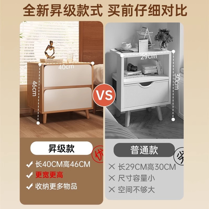シンプルモダンサイドキャビネット寝室シンプルベッドサイド収納キャビネットレンタル収納キャビネット家庭用小型ベッドサイドキャビネット