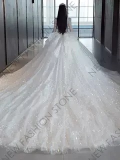 長袖ウェディングドレス2024新型宮廷風高級感重工フランス小柄ウェディングドレス-64 長袖ウェディングドレス2024新型宮廷風高級感重工フランス小柄ウェディングドレス-64