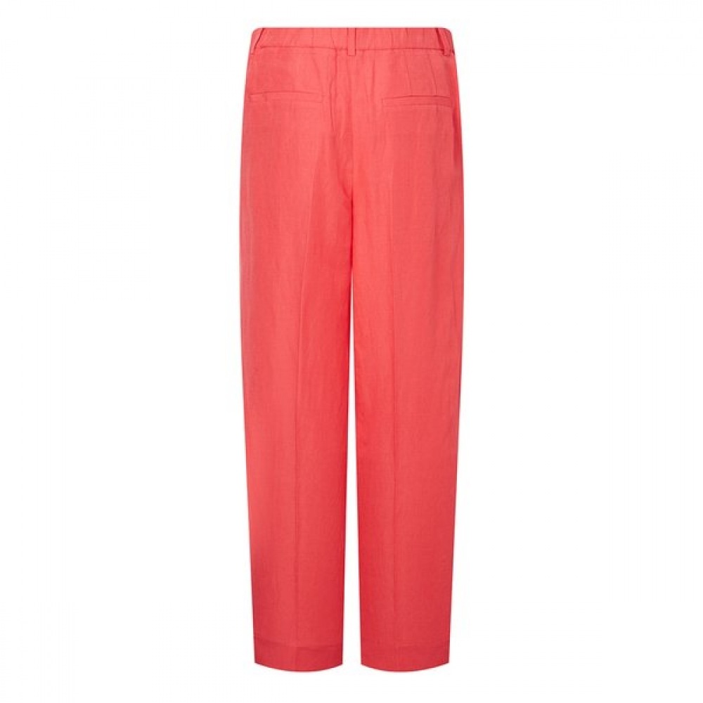 [24SS] [リネン] ピンクリネンブレンドワイドバンディングスラックスHSPA4B392P2