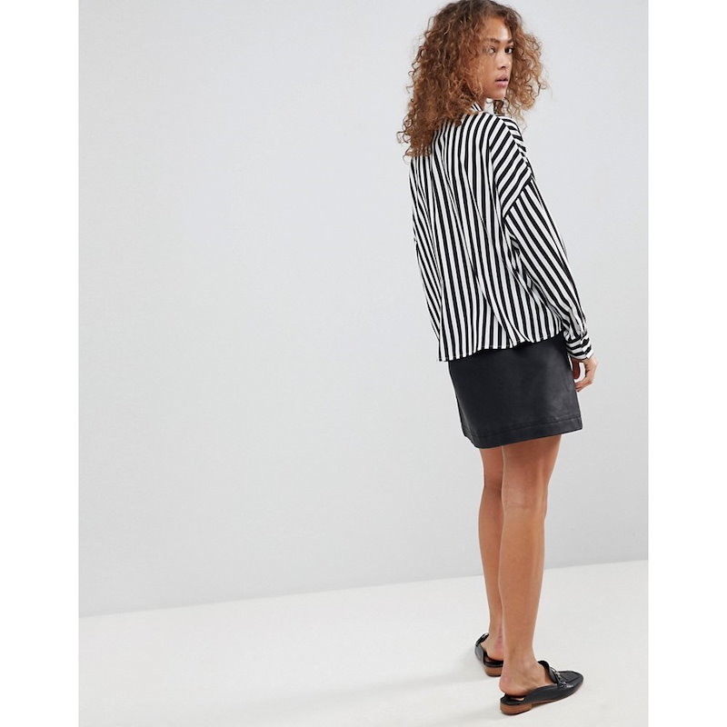 エイソス レディース トップス ブラウス・シャツ【ASOS Crop Shirt in Stripe】Multi エイソス レディース トップス ブラウス・シャツ【ASOS Crop Shirt in Stripe】Multi