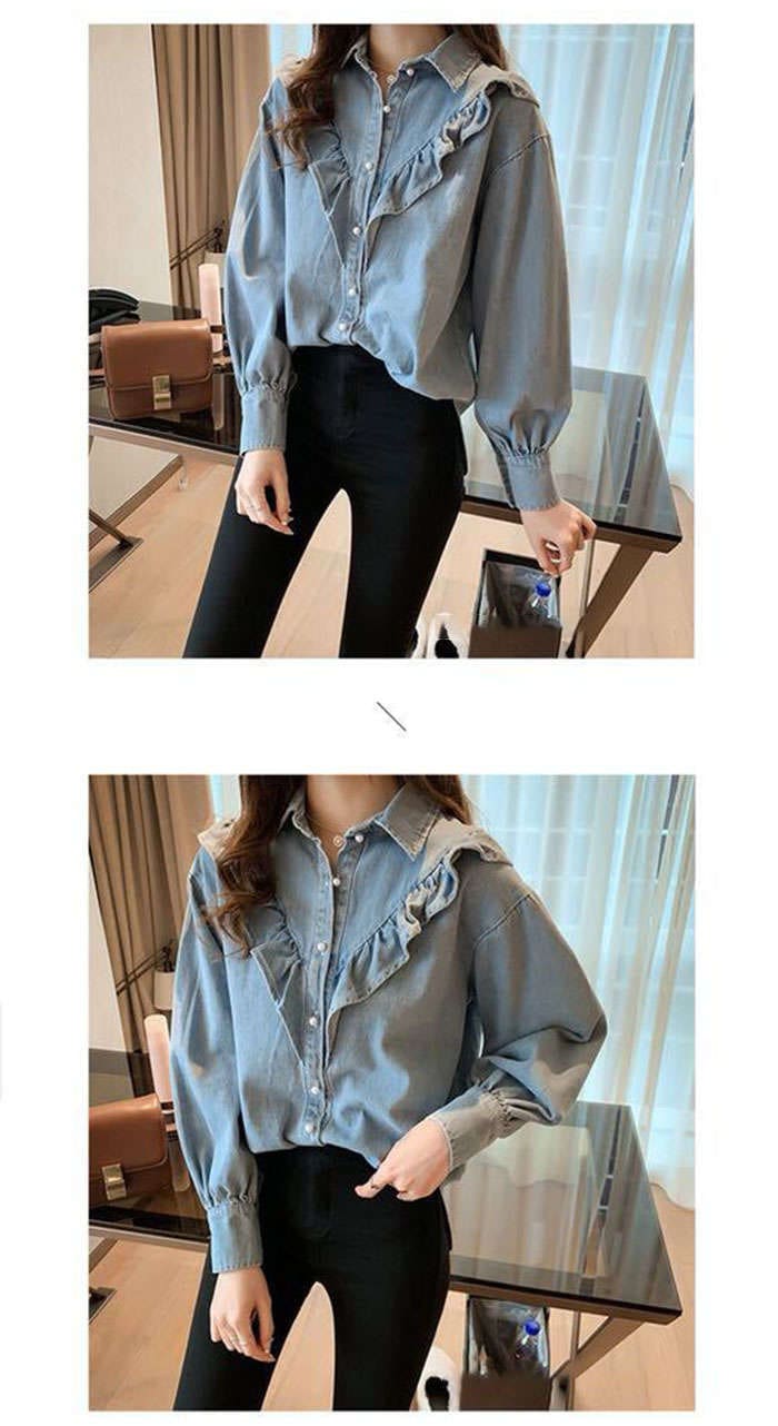 【20点セット】【無料】デニムシャツ ブラウス レディース きれいめ 40代 春秋 上品 長袖ブラウス デニムシャツ トップス シャツ シャツ デニム フリル 大人可愛い フレア 韓国風 大きいサイズ 【20点セット】【無料】デニムシャツ ブラウス レディース きれいめ 40代 春秋 上品 長袖ブラウス デニムシャツ トップス シャツ シャツ デニム フリル 大人可愛い フレア 韓国風 大きいサイズ