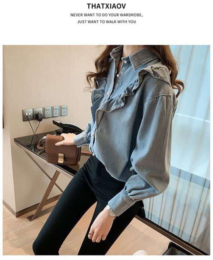 【20点セット】【無料】デニムシャツ ブラウス レディース きれいめ 40代 春秋 上品 長袖ブラウス デニムシャツ トップス シャツ シャツ デニム フリル 大人可愛い フレア 韓国風 大きいサイズ 【20点セット】【無料】デニムシャツ ブラウス レディース きれいめ 40代 春秋 上品 長袖ブラウス デニムシャツ トップス シャツ シャツ デニム フリル 大人可愛い フレア 韓国風 大きいサイズ