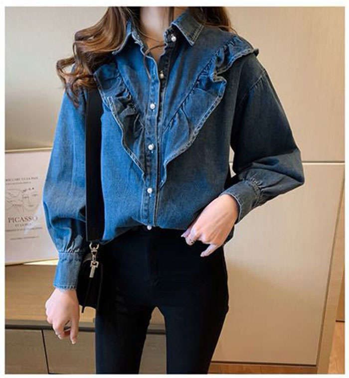 【20点セット】【無料】デニムシャツ ブラウス レディース きれいめ 40代 春秋 上品 長袖ブラウス デニムシャツ トップス シャツ シャツ デニム フリル 大人可愛い フレア 韓国風 大きいサイズ 【20点セット】【無料】デニムシャツ ブラウス レディース きれいめ 40代 春秋 上品 長袖ブラウス デニムシャツ トップス シャツ シャツ デニム フリル 大人可愛い フレア 韓国風 大きいサイズ