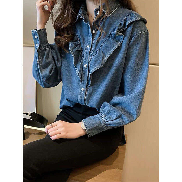 【20点セット】【無料】デニムシャツ ブラウス レディース きれいめ 40代 春秋 上品 長袖ブラウス デニムシャツ トップス シャツ シャツ デニム フリル 大人可愛い フレア 韓国風 大きいサイズ 【20点セット】【無料】デニムシャツ ブラウス レディース きれいめ 40代 春秋 上品 長袖ブラウス デニムシャツ トップス シャツ シャツ デニム フリル 大人可愛い フレア 韓国風 大きいサイズ