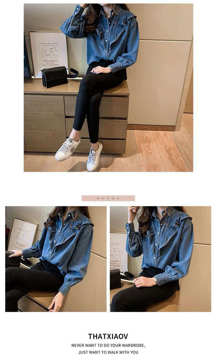 【20点セット】【無料】デニムシャツ ブラウス レディース きれいめ 40代 春秋 上品 長袖ブラウス デニムシャツ トップス シャツ シャツ デニム フリル 大人可愛い フレア 韓国風 大きいサイズ 【20点セット】【無料】デニムシャツ ブラウス レディース きれいめ 40代 春秋 上品 長袖ブラウス デニムシャツ トップス シャツ シャツ デニム フリル 大人可愛い フレア 韓国風 大きいサイズ