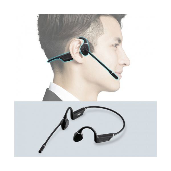 サンワサプライBluetooth骨伝導ヘッドセット MM-BTSH69BK 1個