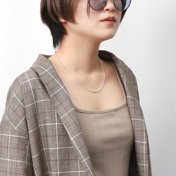 ボールチェーン 幅約2.5mm 45cm シルバー925 シルバーチェーン チェーンネックレス