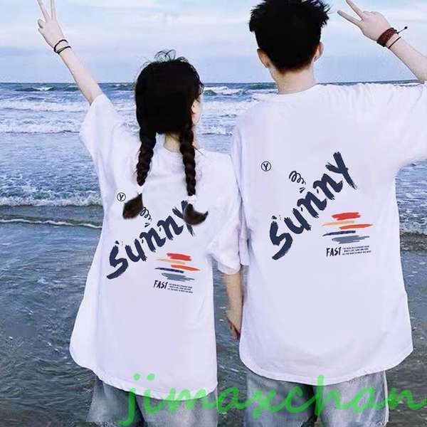 気楽暮らし 【2枚セット】ペアtシャツ カップル ペアルック 半袖 夏服 カップルお揃い tシャツ tシャツ 可愛い おしゃれ カップル 白 夏服 メンズ 半袖 気楽暮らし 【2枚セット】ペアtシャツ カップル ペアルック 半袖 夏服 カップルお揃い tシャツ tシャツ 可愛い おしゃれ カップル 白 夏服 メンズ 半袖