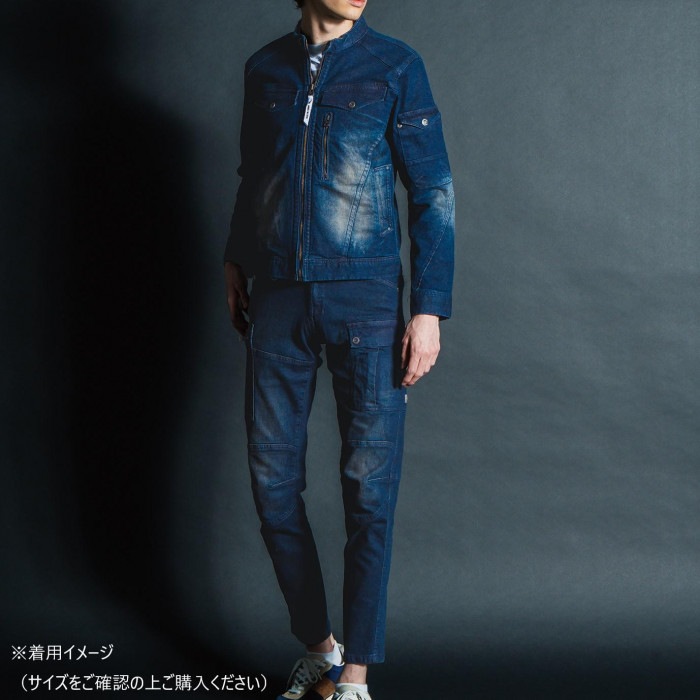 アイズフロンティア ストレッチ3Dワークジャケット 11 インディゴブルー M 7570(D)
