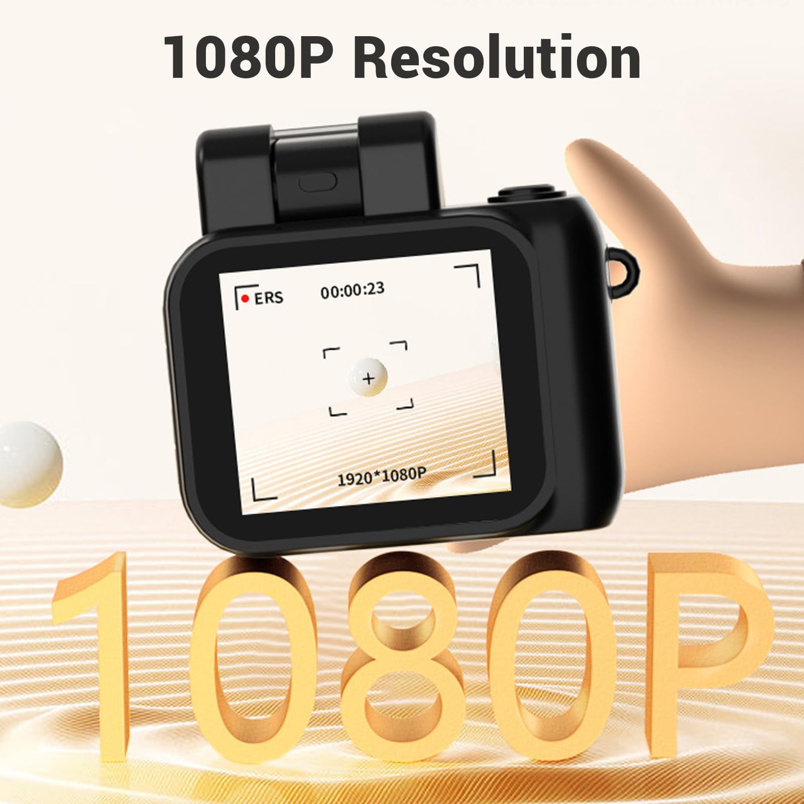 ミニカメラキーホルダー小型デジタルカメラ 1080P HD 2MP カラースクリーンと充電式ベース付き懐中電灯内蔵マイクロ親指ビデオカメラ DV DVR キッズティーン学生ギフト用