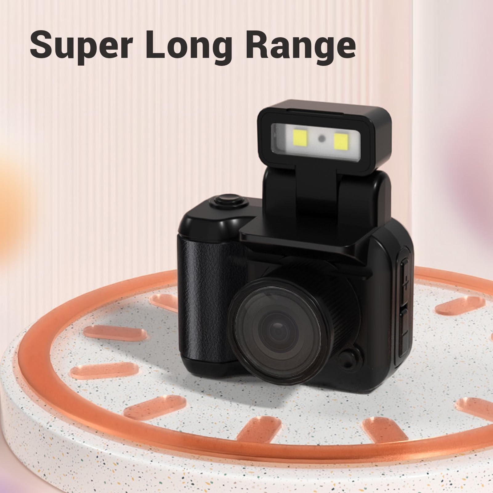 ミニカメラキーホルダー小型デジタルカメラ 1080P HD 2MP カラースクリーンと充電式ベース付き懐中電灯内蔵マイクロ親指ビデオカメラ DV DVR キッズティーン学生ギフト用