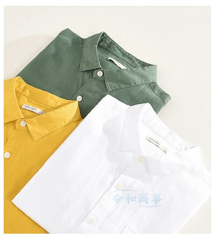 カジュアルシャツ メンズ 長袖シャツ 麻100％ 麻シャツ 胸ポケット ワイシャツ おしゃれ 白シャツ ビジネス 大きいサイズ 春