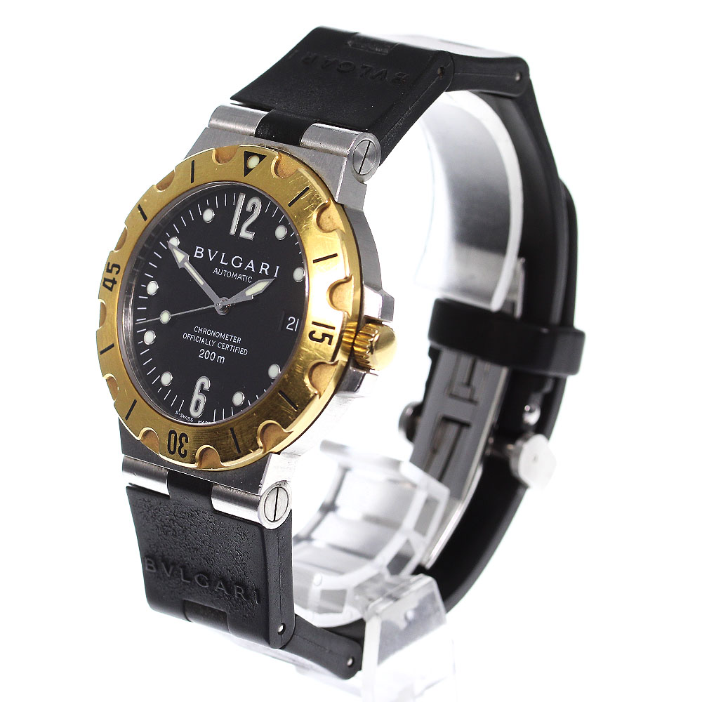 ブルガリ BVLGARI SD38SG ディアゴノ スクーバ YGベゼル デイト 自動巻き メンズ _801777【中古】 inoshishi-teacher.com