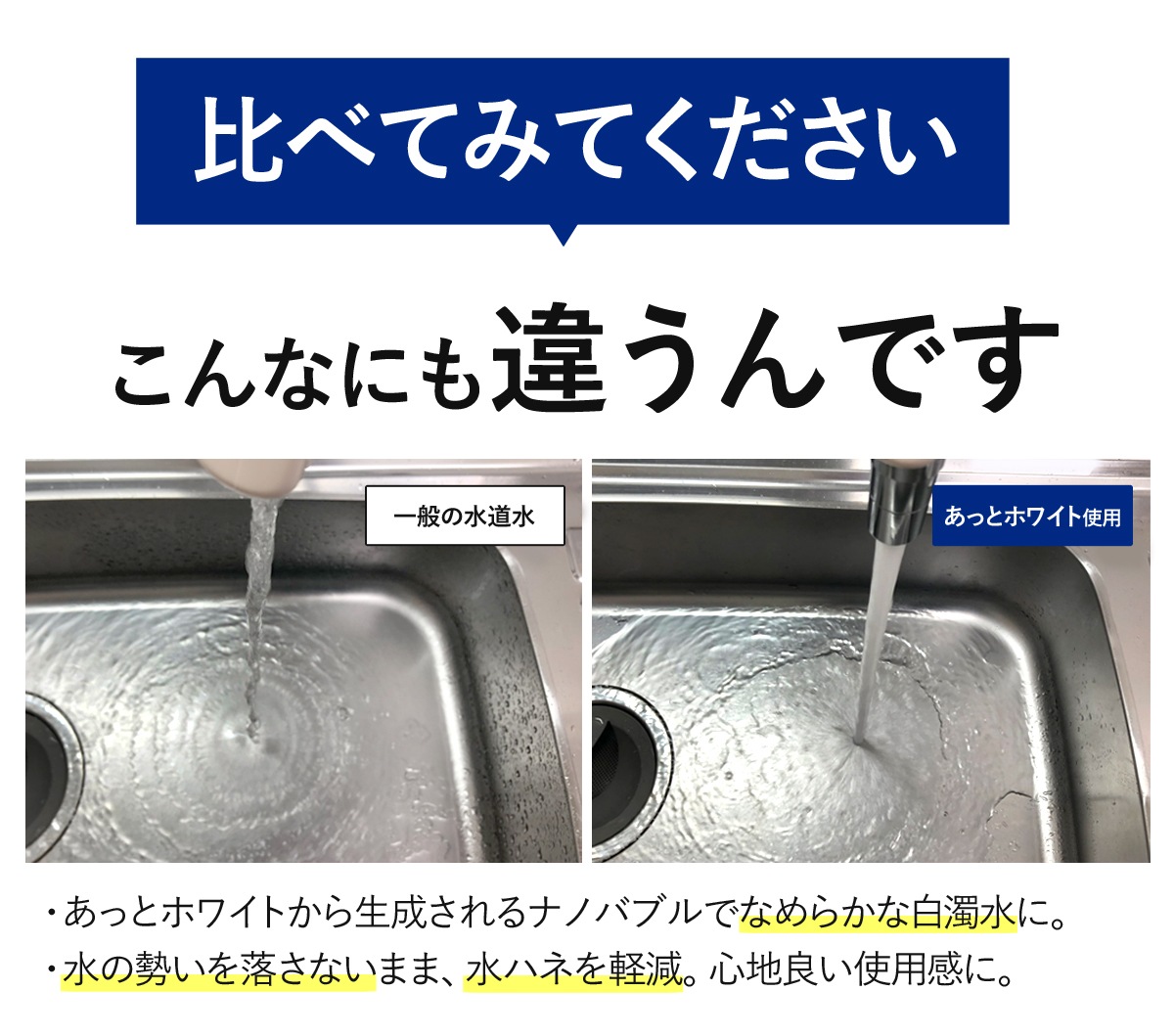 日本製 【公式】　ナノバブル 蛇口用 アダプター 節水洗浄機 逆流ストッパー付 ドリームバンク マイクロナノバブル キッチン 水ハネ防止 蛇口 節水 厨房 業務用