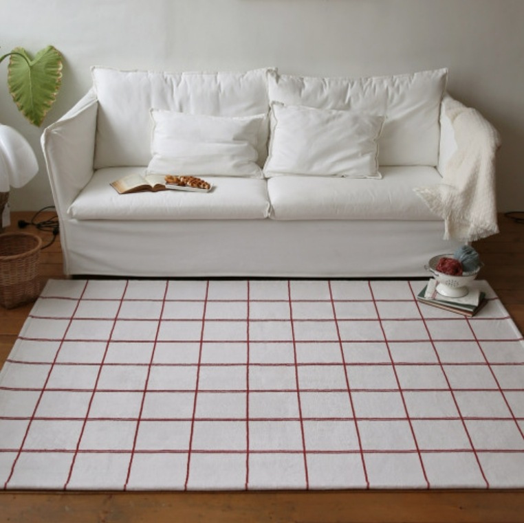 ザフリッグ) frigg Toffee Grid Washable RUG-100X150 ラグマット