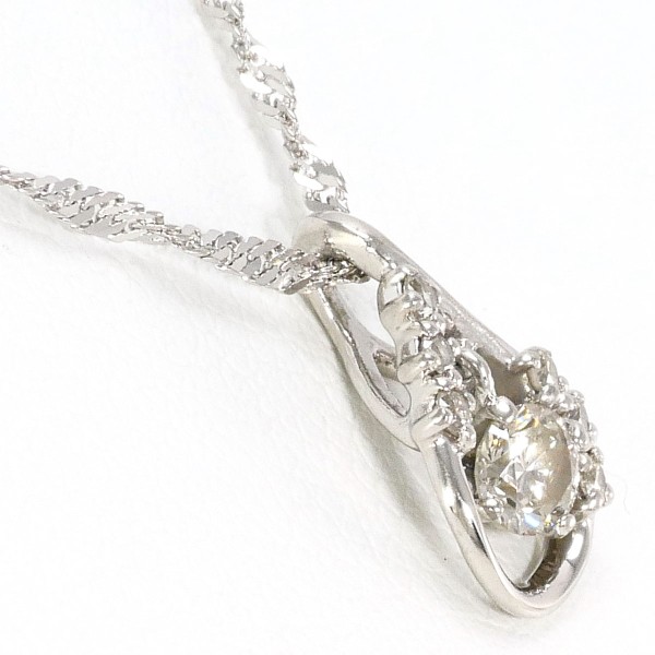 PT900 プラチナ PT850 ネックレス ダイヤ 0.18 約40cm ジュエリー 中古 PT900 プラチナ PT850 ネックレス ダイヤ 0.18 約40cm ジュエリー 中古