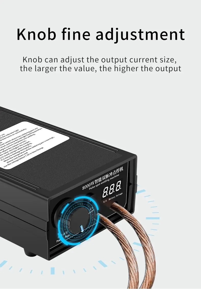 8000wミニスポット溶接機キット0.15mmニッケルストリップ用18650バッテリーパック溶接ポータブルスポット溶接機ペン