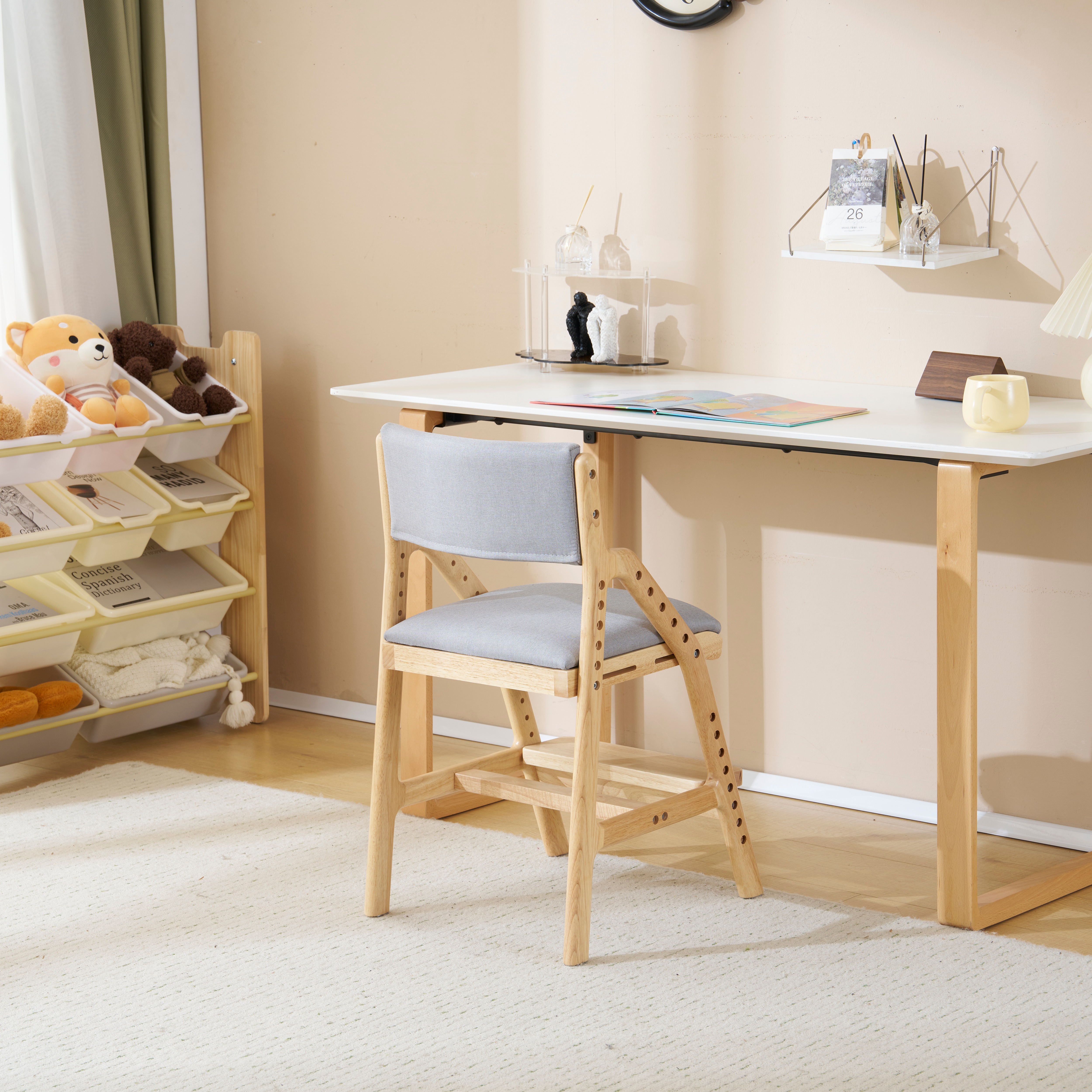 【国内発送】406 グレー 学習チェア 学習椅子 木製 姿勢 子供 キッズチェア ハイチェア ダイニングチェア 椅子 高さ調整 シンプル コンパクト 組立て 板座 足置き 【国内発送】406 グレー 学習チェア 学習椅子 木製 姿勢 子供 キッズチェア ハイチェア ダイニングチェア 椅子 高さ調整 シンプル コンパクト 組立て 板座 足置き