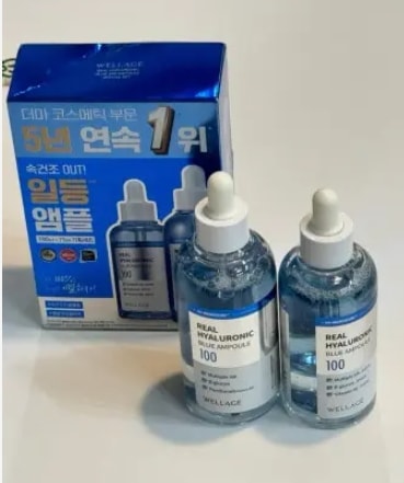 [1+1] リアル ヒアルロニック ブルー 100 アンプル 75ml+75ml ダブル 企画 / 速乾 改善 / 水分 アンプル