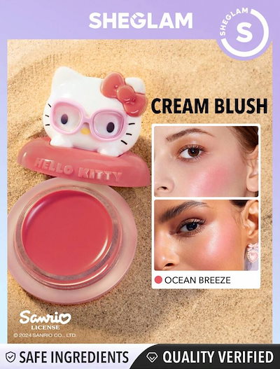 SHEGLAM♡ハローキティコラボ クリームチーク Hello Kitty｜SHEGLAM Coastal Charm Cream Blush-Tripi-Cool