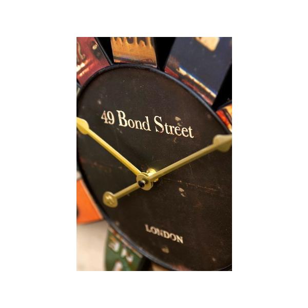 掛け時計 壁掛時計 円形 丸型 おしゃれ インダストリアル レトロ カジュアル アメリカン 西海岸 ナンバープレート デザイン モチーフ