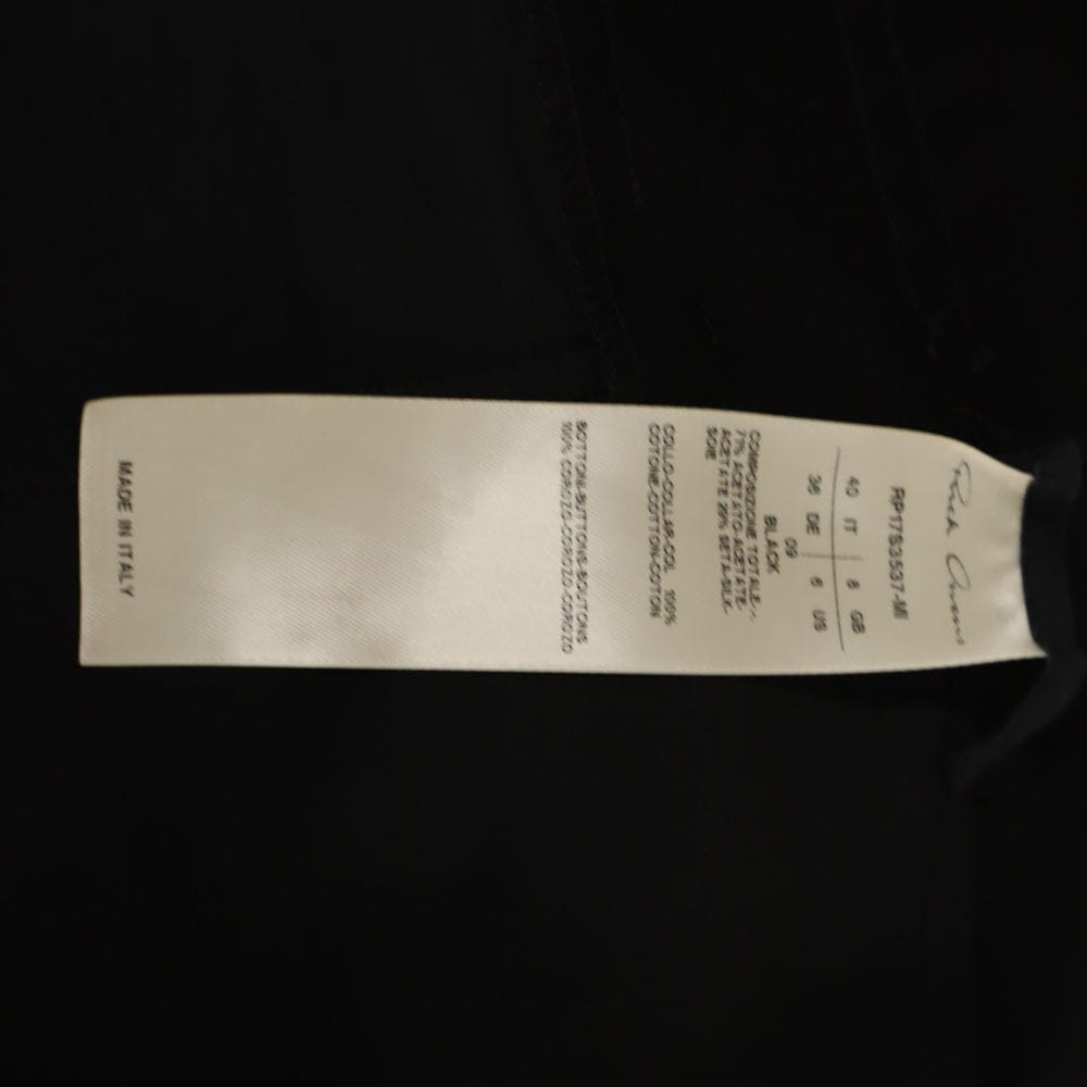 リックオウエンス イタリア製 シルクブレンド ノースリーブ 膝丈ワンピース 6 黒 Rick Owens レディース リックオウエンス イタリア製 シルクブレンド ノースリーブ 膝丈ワンピース 6 黒 Rick Owens レディース