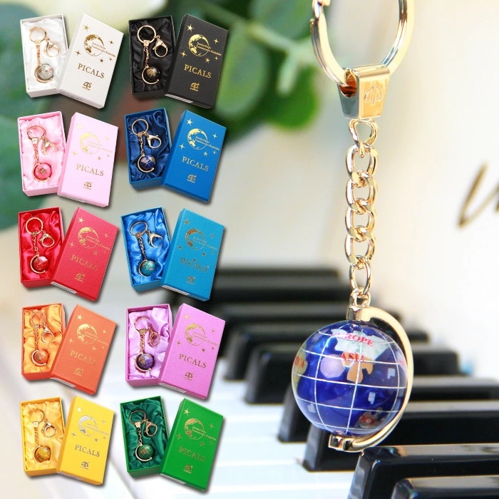 Qoo10] 東京銀座PICALS 【正規品】 天然石地球儀キーホルダー(ギ