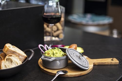 staub ストウブ ミニ ピコ ココット ラウンド グレー 10cm 小さい 両手 鋳物 ホーロー 鍋 【日本正規販売品】 La Cocotte Round 40500-106